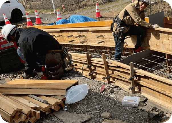 段取りよく施工する現場の様子